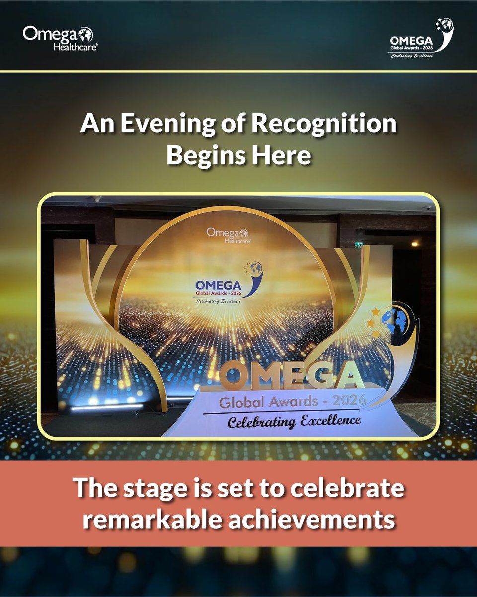 Omega_HMS's tweet photo. The stage is set for an evening of celebration, recognition, and unforgettable moments.
Here's to making memories that will last long after the applause fades.

#OGA2026 #OneStageCountlessMemories #CelebrateTogether #OmegaHealthcare #AwardsNight #EmployeeRecognition https://t.co/VOAap8j8Fi