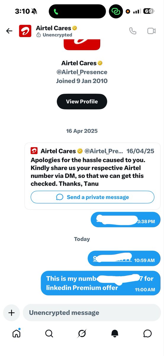 snnaagar's tweet photo. @Airtel_Presence Bhaiya jawab to abhi tak nahi diya 
Agar offer nahi h to mana kr so https://t.co/0BL7zsJk0S