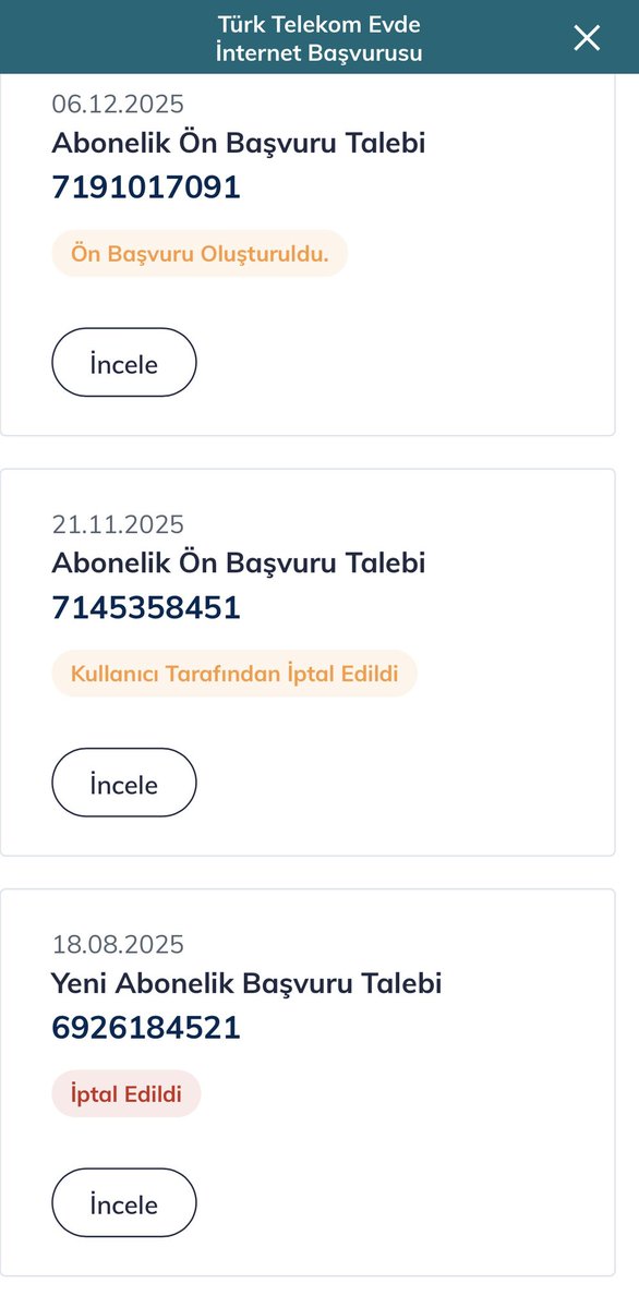 tuketicideney's tweet photo. Türk Telekom Genel Müdürlüğü’ne 650 metre mesafedeki evine 11 aydır internet bağlanmadığını belirten kullanıcı, 30 metrelik kazı işleminin tamamlanmadığını söyledi.

♦️Takipçi şikâyeti:

“Ankara Altındağ’da, Türk Telekom Genel Müdürlüğü’ne yalnızca 650 metre mesafede oturuyorum.

18 Ağustos 2025’ten bu yana, yani tam 11 aydır evime internet bağlanmasını bekliyorum.

Daha önce yaptığım şikâyetler üzerine gelip binama fiber kutusunu taktılar, sokağa kadar kabloyu çektiler ancak işlemi orada yarım bıraktılar.

Geriye yalnızca yaklaşık 30 metrelik bir sokak kazısı kaldı.

Buna rağmen 2944423 numaralı proje için ‘sene bitiyor, ruhsat yetişmez’ denilerek belediyeye kazı izni başvurusunda dahi bulunulmadı.

Şimdi ise eski projenin süresinin dolduğu söyleniyor, yeni proje de çizilmiyor ve süreç tamamen kilitlenmiş durumda.

Resmi kurumlara şikâyet ettiğimde ise gerçeği yansıtmadığını düşündüğüm şekilde ‘altyapınızda sorun yok’ yanıtı veriliyor.

Söz konusu adres Ankara Altındağ Çimenli Sokak’ta, Plevne Hanımlar Lokali karşısında bulunuyor.

Ben evden çalışan bağımsız bir oyun geliştiricisiyim.

Aylardır internetim olmadığı için projelerimi yürütemiyor, işimi yapamıyorum.

BTK, CİMER ve Tüketici Hakem Heyeti başvurularına ilişkin görselleri de iletebilirim.

Başkentin merkezinde, Türk Telekom Genel Müdürlüğü’nün hemen yakınında, 30 metrelik bir kazı işleminin 11 aydır tamamlanamaması nedeniyle mağduriyet yaşıyorum.

TÜRK TELEKOM'DAN, yarım bırakılan altyapı sürecinin artık tamamlanmasını, yeni proje gerekiyorsa derhâl oluşturulmasını ve evime internet bağlantısının sağlanmasını talep ediyorum.”