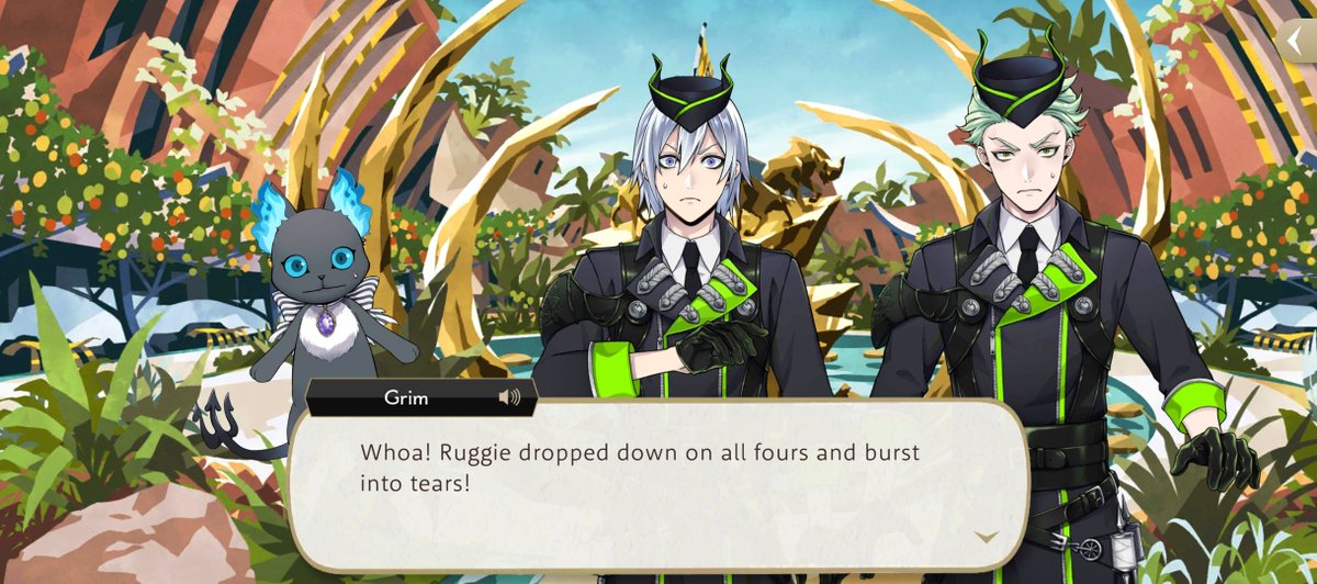 isniffshoeglue's tweet photo. Yknow what...

Malleus did a fowl on  Ruggie's dream 😭😭 

Its like where Ruggie can finally step and walk on a red carpet, only it to be swept away under his feet in one swift motion and fell on his butt ToT https://t.co/1cLzk8UC59