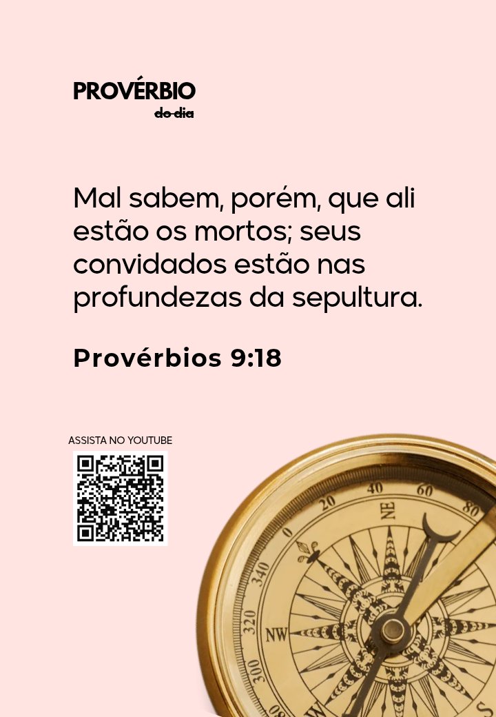 rededevocional's tweet photo. 💡 Provérbio do Dia

💭O convite que parece BOM

📖 Mal sabem, porém, que ali estão os mortos; seus convidados estão nas profundezas da sepultura.  Provérbios 9:18 👇🏻

https://t.co/4ItXy4QXVZ

#devocionaldiária #devocional #proverbiododia #estudobiblico #bomdía https://t.co/RAD3mrkAug