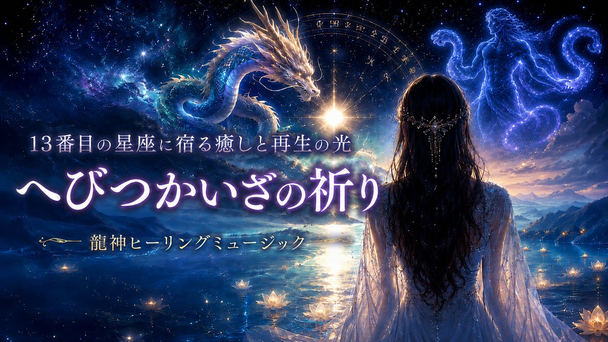 Ryuno_Uta's tweet photo. へびつかい座の静けさと、龍神の祈りを重ねた一曲。
星と水のあわいをただようような、幻想的な音に仕上げました🌙🐉
フルバージョンはこちら👇
https://t.co/pc4OmbXs9X https://t.co/wYIiPpbSWS