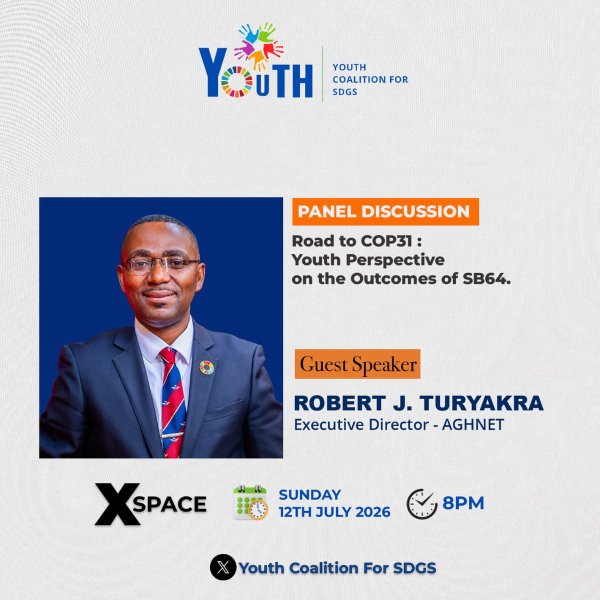 Youth4SDGsUga's tweet photo. The Road to COP31 starts with youth voices.

SB64 set the stage for COP31 negotiations from climate finance to loss &amp; damage. But what do these outcomes actually mean for young people?

Join us this Sunday for an X Space: "Youth Perspective on the Outcomes of SB64" https://t.co/zP8z6UeOc5