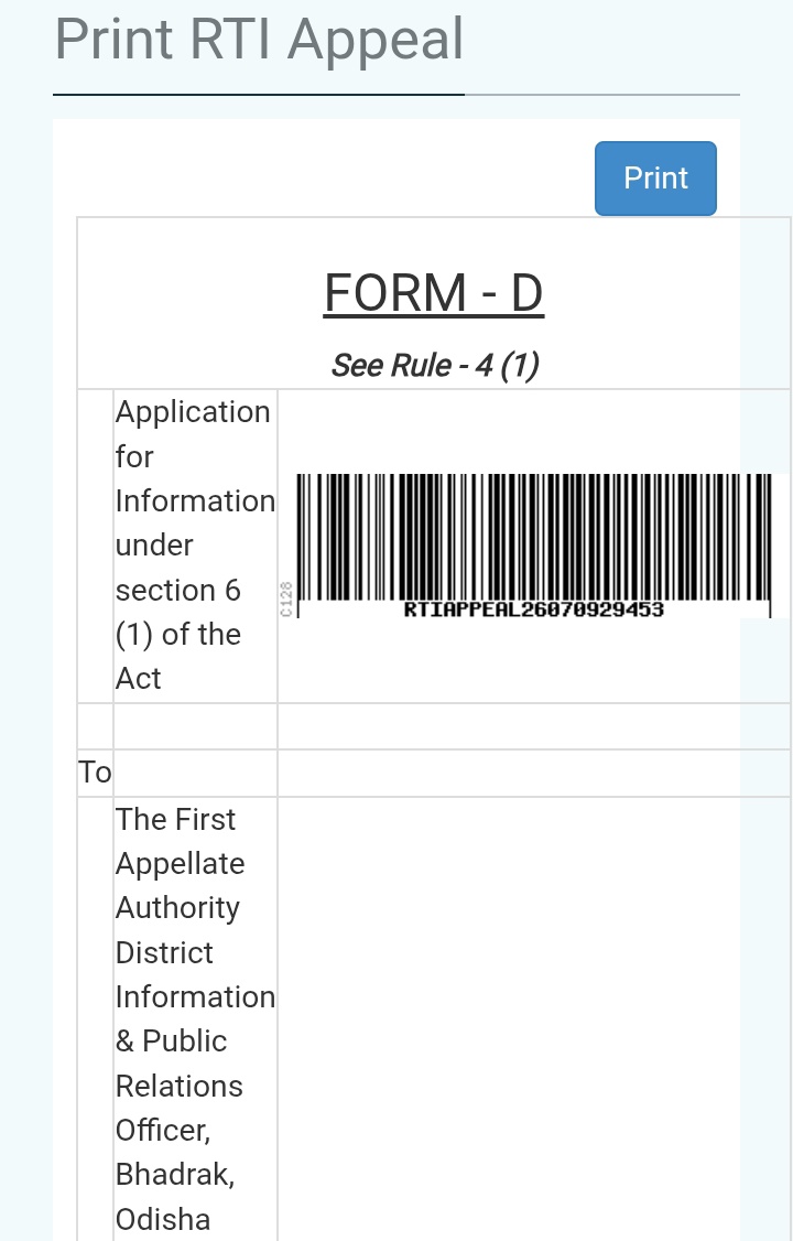 akujena's tweet photo. @DM_Bhadrak 
@PRDeptOdisha 
@PdDrda 
Public Information Officer (PIO) has not supplied information regarding the GRS Recruitment 2007 of Bhandari Pokhari Block within the time prescribed under the Right to Information Act, 2005 https://t.co/4VATvOtuBk