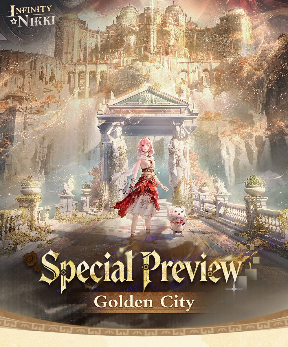 WhisperingNikki's tweet photo. ♾Infinity Nikki Version 2.8 "Golden Dust"
★Special Preview

New Region: Golden City
📍New Locations
🔸Praxis Plaza
🔸Dawn Market
🔸Golden Hour
🔸Everbloom Garden

👥New Residents
🔸Shroomseras
🔸Cogbuds
🔸Mothis

New Basic Ability [Machine Control]

★Version 2.8 Optimizations

Storage Optimization🔻
Added [Event Map Resource Management] and [Past Quest Resource Cleanup], allowing players to manage and remove downloaded resources as needed.

Wardrobe Improvements🔻
🔸Toggle outfit visual effects.
🔸New open-world outfit preview.
🔸Import existing styling presets directly into Ability Outfits.

Ability Improvements🔻
🔸Enchanted Encounter: Added a Smart Cleaning Mode toggle. Nikki can now move while using [Fairy: Animal-Grooming].
🔸Forest Ripple: Nikki can now jump while collecting items using Flourish Walk.

Miracle Outfit Updates🔻
🔸Additional Evolution 3 rewards for [Wishful Aurosa] and [Silvergale's Aria] will be available in the second half of Version 2.8.
🔸Evolution 3 rewards for [Sea of Stars] are planned for the second half of Version 2.9.
#InfinityNikki #无限暖暖 #無限暖暖 #인피니티니키 #インフィニティニキ