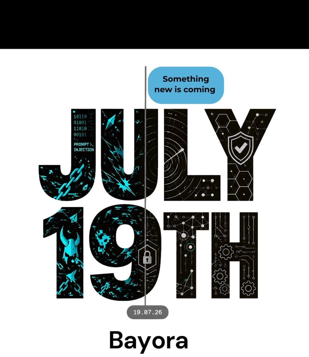 Abuzaid340209's tweet photo. Your AI never sleeps. Neither do we.
Every decision. Every detail. Every move—governed with precision.
Bayora is coming🔥🔥
July 19, 2026.
@domAIynLabs
#DomAiynLabs #bayora #AlGovernace #19thjuly #Crashnet https://t.co/poqb7kH88R