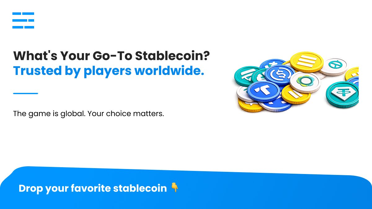CryptoSeedHQ's tweet photo. 09/07/2026 11:00Friends.  Stablecoins are becoming part of sports and gaming worldwide.
What’s your go-to stablecoin for iGaming? Let us know. https://t.co/GW0BUJQ8rA