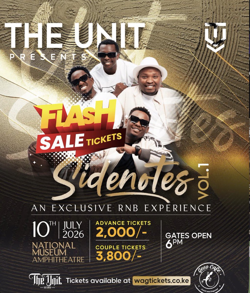 hornsphere's tweet photo. Maboys wetu The Unit Band wakona gig kesho. Nyakua tikiti because they are running fast!✨
#theunitband #sidenotes https://t.co/PUe8XOr7XW