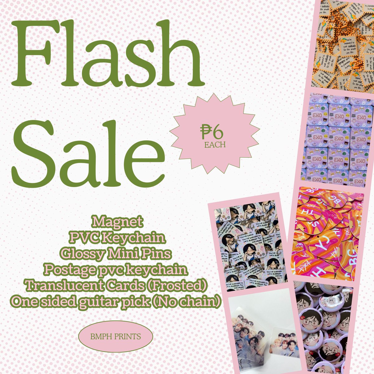 Cbandmerchph_'s tweet photo. One last flash sale before we update our new pricelist 💫

•MOQ: 30pcs
•Send your own layout
•Not for rush order sorry 🙇🏻‍♀️
•PAYO to avail
•No expiration once availed

until 11:59pm tonight only~ 

feel free to dm if you have any questions 🩷 https://t.co/q4aDppZKiv