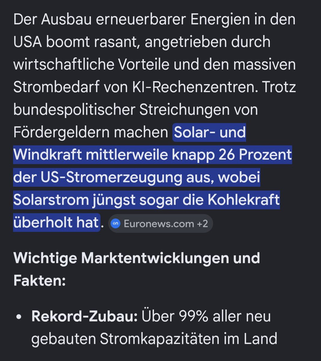Heidi_0815's tweet photo. Ausbau der Erneuerbaren wird weltweit bereits favorisiert 
Sogar China und die USA haben es erkannt. Das ist keine "grüne" Ideologie, das ist einfach wirtschaftlicher Fortschritt ‼️ https://t.co/h4EC2DbKvg