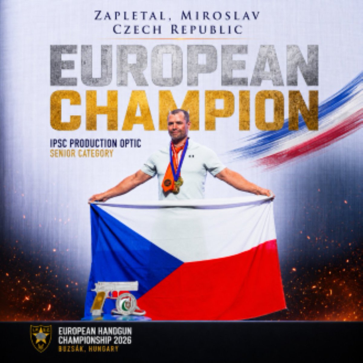 CzHasici's tweet photo. Tvrdý trénink přinesl evropský titul. Policista Miroslav Zapletal znovu potvrdil světovou extratřídu https://t.co/aUOSpIyMTd
🏆 Policista Miroslav Zapletal vybojoval titul mistra Evropy v dynamické střelbě a převzal ocenění za... Gratulujeme! #Policie #Sport #IPSC #HasiciCZ https://t.co/EKrlscYx73