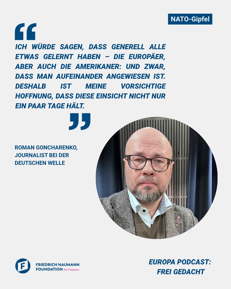 FNFreiheit's tweet photo. War der #NATOGipfel in #Ankara ein Schritt nach vorn?
In der neuen Folge von „Frei gedacht“ diskutieren wir, was die Beschlüsse des Gipfels für die Zukunft des Bündnisses, #Europas #Sicherheit und Deutschlands Rolle in der #NATO bedeuten.
Während sich die #USA sicherheitspolitisch neu ausrichten und Russland weiter die europäische Friedensordnung herausfordert, wächst der Druck auf die Europäer, mehr Verantwortung zu übernehmen.
@KerryHoppe @radioroman_bonn
👉https://t.co/KkcCOZKDiq