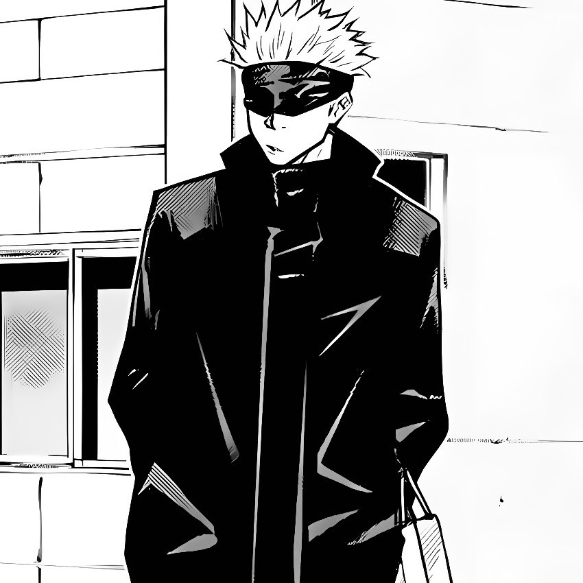 gojosual's tweet photo. he was hiding all that under that coat https://t.co/aWkp690T0h