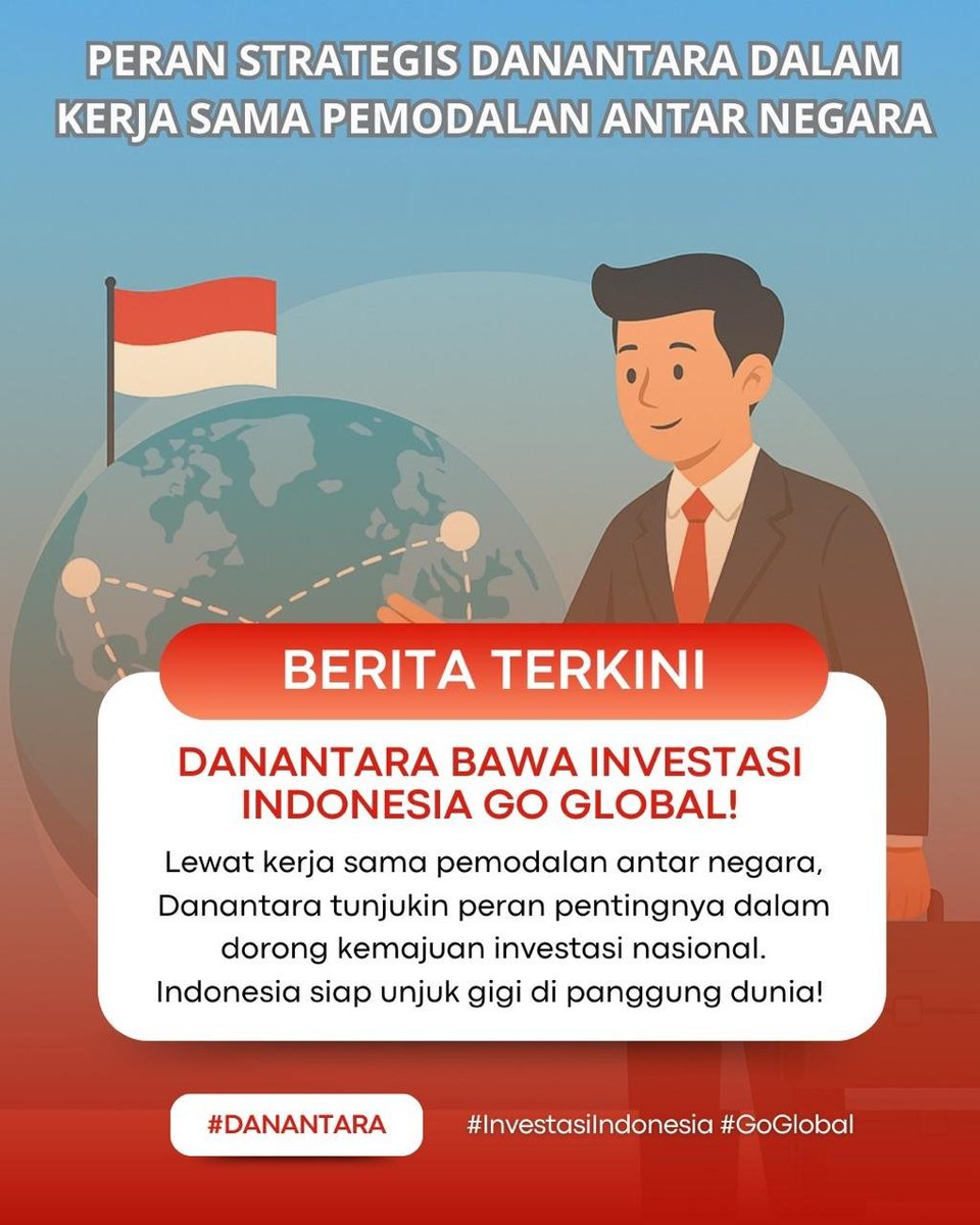 Siskaarrr's tweet photo. Lewat kerja sama pemodalan antar negara, Danantara tunjukin peran pentingnya dalam dorong kemajuan investasi nasional. Indonesia siap unjuk gigi di panggung dunia. #danantara #investasi https://t.co/qsk6N0gpNl