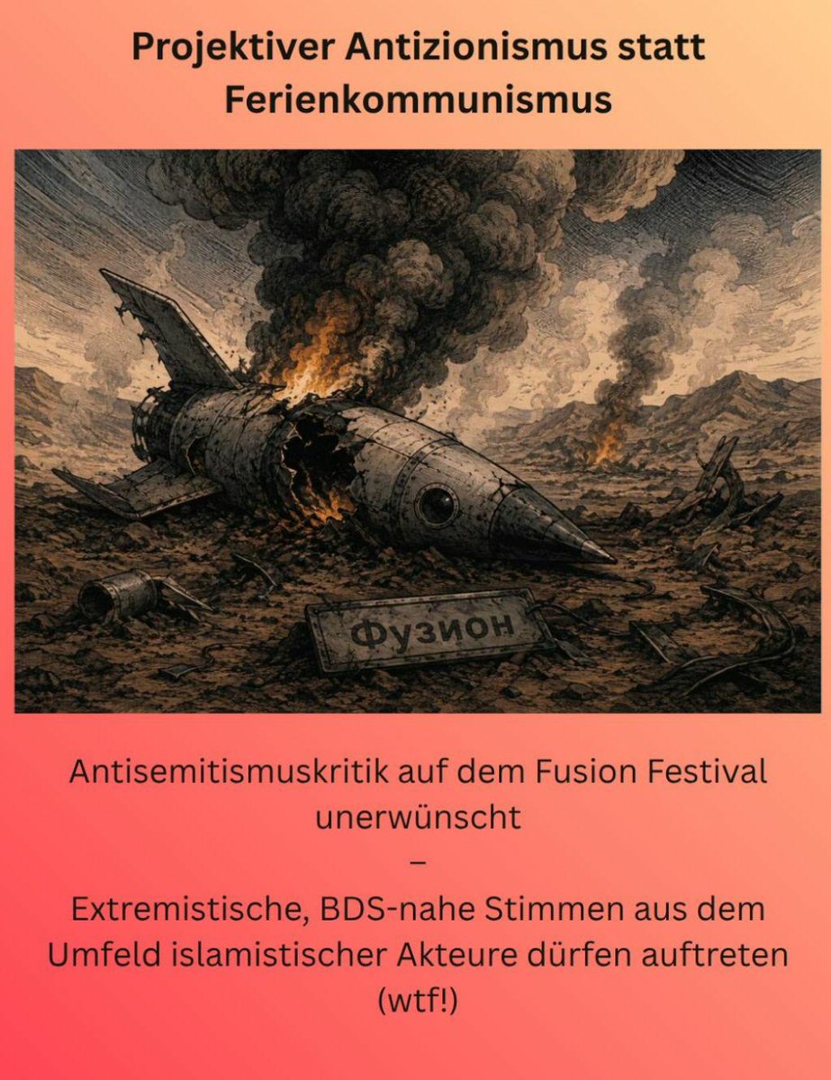 MissGuided21's tweet photo. #ArtistsAgainstAntisemitism Berlin (AAA) haben ein gutes Statement zur #Fusion2026 geschrieben. Darin wird der Talk von #UdiRaz kritisiert. #AAA selber waren ausgeladen.
1/5 https://t.co/Az8oqxp33Z