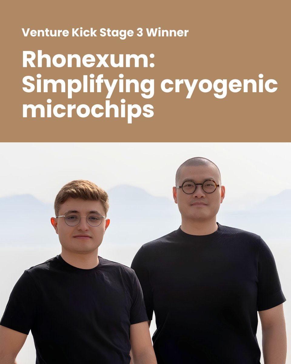 venturekick's tweet photo. Rhonexum receives CHF 150,000 from Venture Kick to make cryogenic microchips extremely easy ❄️ https://t.co/XpNqLelKPQ

The @EPFL spin off Rhonexum has secured Venture Kick Stage III funding to develop electronic systems that operate at ultra low temperatures inside quantum computers.

Its cryogenic control chips bring electronics closer to quantum processors, reducing system complexity and enabling larger, more powerful quantum computing systems.

Rhonexum is advancing the development of its first cryogenic control circuit as it prepares for commercialization and helps remove a key bottleneck in scalable quantum computing.

With the Stage III funding, the team will:
🔹 Advance circuit design, testing, and validation
🔹 Prepare its first product for commercialization
🔹 Accelerate product market readiness for quantum computing applications

By bringing control electronics inside cryogenic systems, Rhonexum is helping unlock the next generation of scalable quantum computers.

Congrats to Vicente Carbon, Hung-Chi Han, Maurice Gaillard, Georgios Bantemits, Ali Meimandi, and Carolina Magalhães on this important step forward.

#VentureKick #SwissStartups