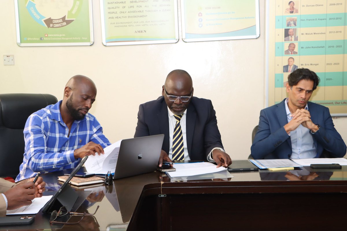 trueamerucan's tweet photo. Led a KAM delegation to @NemaKenya alongside Board Vice Chair Hitesh Mediratta and CEO Tobias Alando.
We sought clarity on the Extended Producer Responsibility (EPR) regulations, particularly the ambiguity and dual application of fees that continue to challenge our members.
Beyond compliance, I see a greater opportunity: for KAM and NEMA to partner on environmental stewardship that goes beyond industry — centering the environment for all Kenyans.
Just as we collaborate successfully with @KFS_Kenya, a similar working agreement with NEMA can deliver a true win-win for people, planet, and businesses.
Let’s build this future together. 🇰🇪
@KAM_Kenya