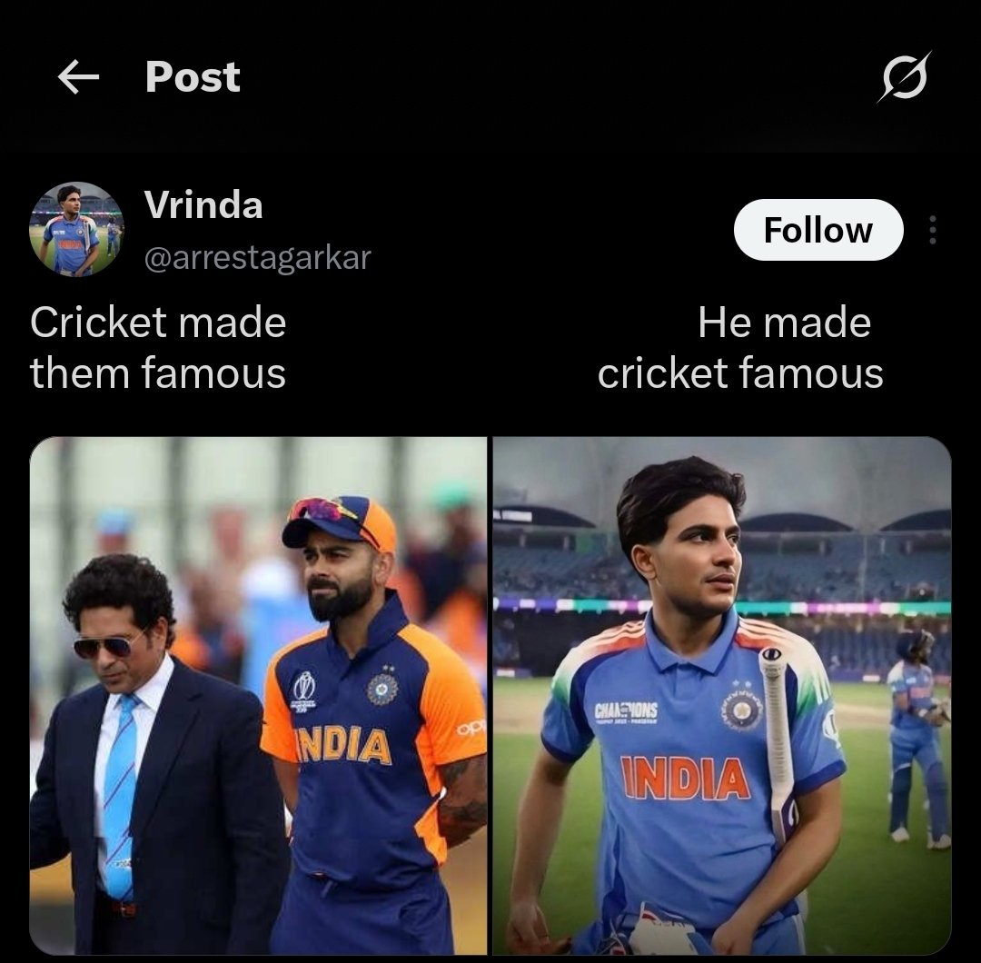 here4mahi's tweet photo. Shubman Gill fans are living in a different world and after seeing this post, I can't stop laughing. https://t.co/DabLpovpxx