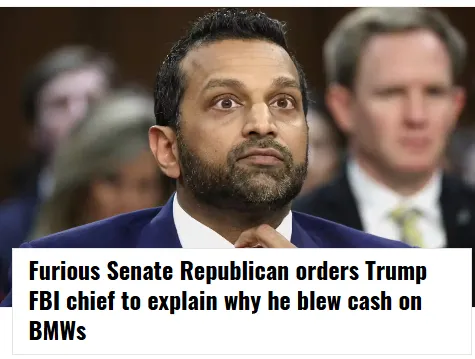 smc429's tweet photo. Even Grassley is calling him out 
He does nothing but steal from us. 
Patel couldn't run a lemonade stand. https://t.co/pa17ArQNyL