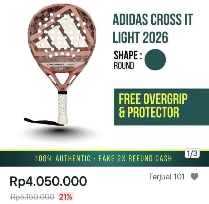 anggioren's tweet photo. Asli yg nyari raket padel belinya di noob padel aja https://t.co/iHr91FZ9ln asli banyak promonya. Adidas raket dr harga 5jtn jadi 4jt. Discon 21% , udh gtu ditambah gratis ongkir jgn kwatir barang ori 100%.lebih murah dijamin dr toko sebelah https://t.co/Lnf2m65QlW