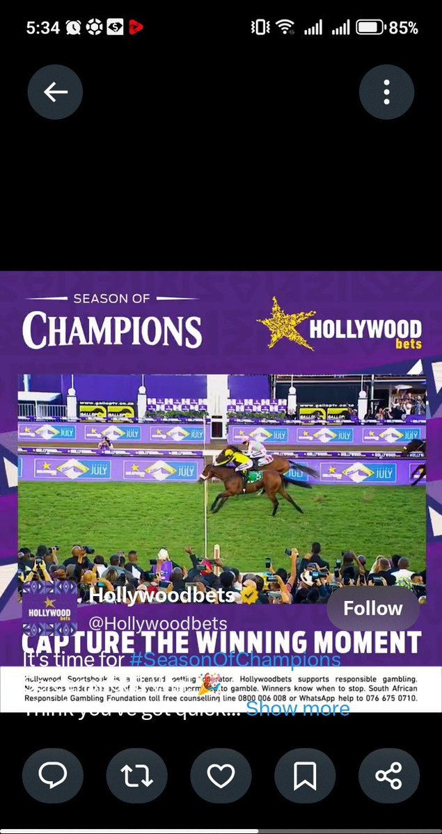 CarlosMatu31's tweet photo. @Hollywoodbets @LeeNdoee @ThatoHlalele44
#SeasonOfChampions #SOCScreenshotAndWin #Competition #EnterNow #HWBTWT https://t.co/JlQKqHxsLy