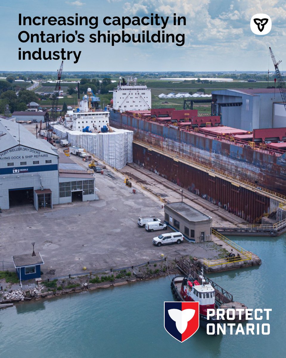 DaisyWai_'s tweet photo. Ontario is investing over $90 million to support shipbuilding capacity.
 
This investment will help meet the growing demand for Ontario-made vessels, help Ontario shipbuilders support Canada’s National Shipbuilding Strategy and boost the economic competitiveness of Ontario’s shipbuilding and its supply chain while creating thousands of good-paying jobs across the marine sector.
 
Learn more: https://t.co/g5xqwDhzTA