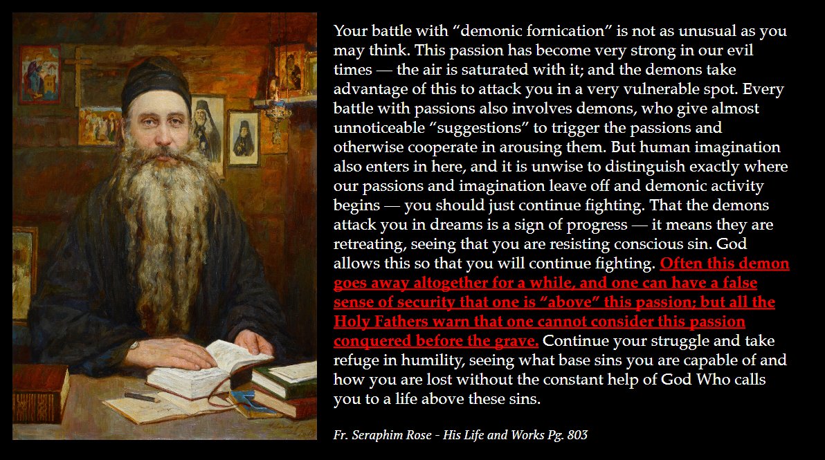 apophatic_2's tweet photo. Demonic suggestions can subtly prepare the mind for lust without us noticing. Because these thoughts accumulate, we must continuously redirect our focus toward holy things to flee this sin. Never assume you have overcome this vice. https://t.co/MXtQJlAF9b