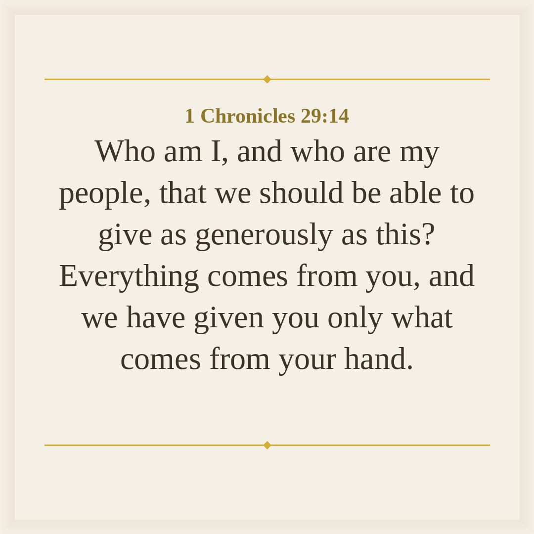 TimelessTC21's tweet photo. Generosity is easier when you remember nothing was yours to begin with.
#Bible #Scriptures #1Chronicles #Generosity #TimelessTreasury https://t.co/vdJwNQdvRo