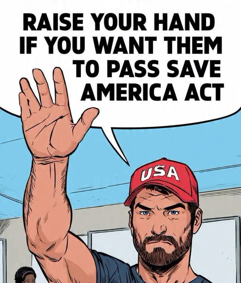 KennethFCrowe1's tweet photo. Raise your hand if you want Congress to pass the Save America Act. ✋
Secure the border. Restore election integrity. Put American citizens first — finally.
No more half-measures. No more excuses.
This is what real America First policy looks like.
If you’re tired of watching politicians play games while the country suffers, it’s time to demand action.
Who’s raising their hand with me? Drop a ✋ in the comments and let’s send a message. 🇺🇸