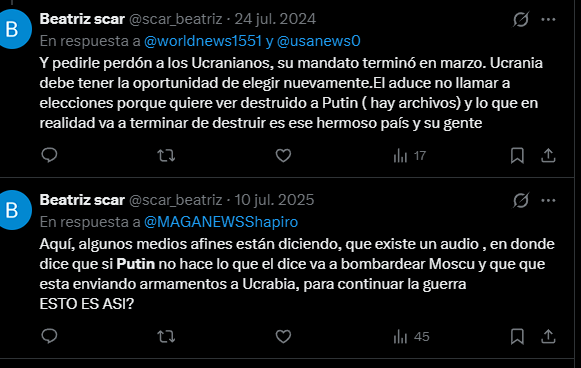 ExPlayer007's tweet photo. @scar_beatriz @empaladosok Qué se puede esperar de una putinista acérrima. Una patada de burro.

Les recuerdo que Putin es un corrupto autócrata genocida. Como mínimo. https://t.co/Ur52ZlD0Hs