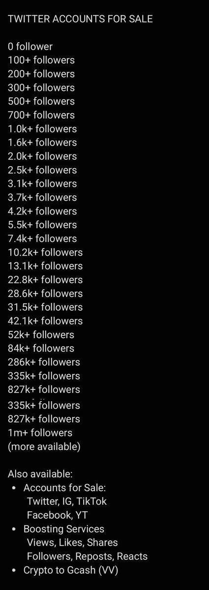 qkproofsnv's tweet photo. 📂 social media accounts for sale
— twitter, tiktok, instagram, youtube, facebook
📂 boosting services available

hi! for orders, kindly dm us. thank you!

wts Ifb lfs old new twt fb kpop messi ronaldo alex eala selling ig old new followers lf looking for accs ph based fb views https://t.co/dAMzp7cJt6