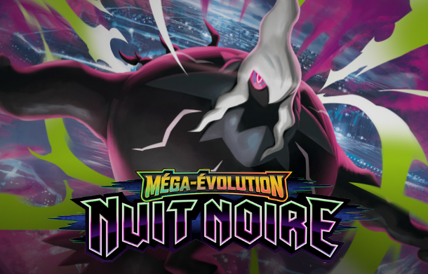 VictinProject's tweet photo. Plongez la ville dans l’obscurité avec Méga-Darkrai ex. 🌑

L’extension Nuit Noire arrive bientôt dans le JCC Pokémon avec déjà sur Victin'dex:
🖼️ Page d'aperçu de l'extension
📅 17 Juillet 2026
🆕 4 nouvelles Méga-Évolutions inclus

Link below 👇

#PokemonTCG #PokemonCards #ME05 https://t.co/TruOjFV1zn