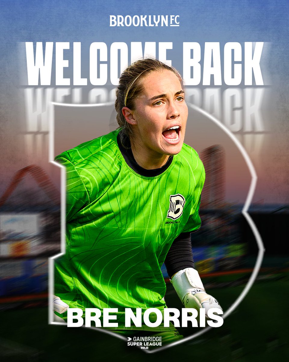 _BrooklynFCw's tweet photo. A familiar face in goal is back. 🧤

Welcome home, Bre. https://t.co/foSyxqWSI8