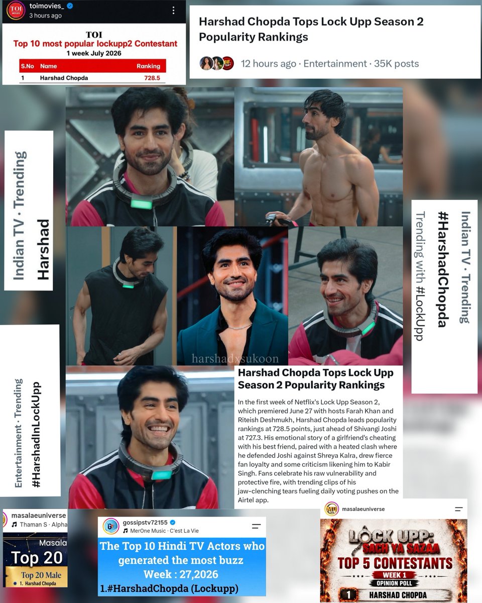 I_WinterNight's tweet photo. He is Winning and Ruling ❤️

#HarshadChopda  #Lockupp2  #NetflixIndia https://t.co/EhWbw5kKud
