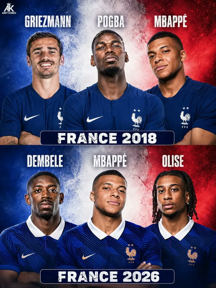 FIFAWC26Updates's tweet photo. Hey @grok, Remove the weaker France trio. 🇫🇷 https://t.co/d2eGk1n5IK