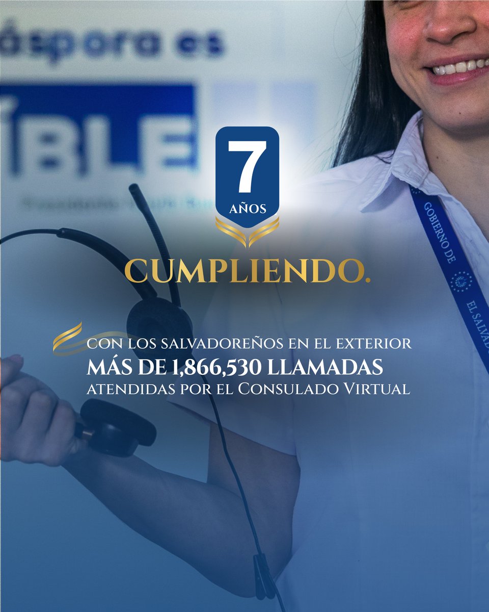 ESAenMexico's tweet photo. Con el Consulado Virtual, los salvadoreños en el exterior reciben asistencia ágil y directa mediante WhatsApp y canales de atención telefónica, para estar siempre cerca. 🇸🇻☎️

#7AñosCumpliendo https://t.co/TFFXOFePfd