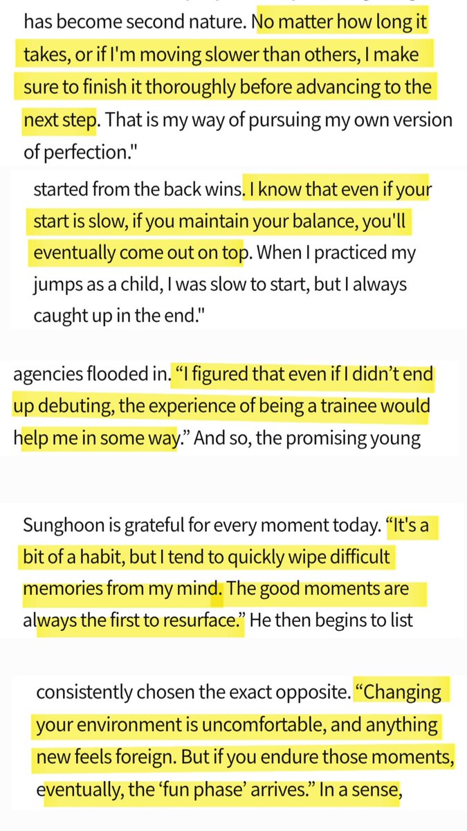 vintagepsh's tweet photo. finished reading the whole interview and I'm already in awe of how positively he always thinks and how healthy his mindset is! you can really tell he doesn't rush, focuses on growth and always tries to see everything in a positive light. he's genuinely an admirable person 🥹 https://t.co/BsribXRofs