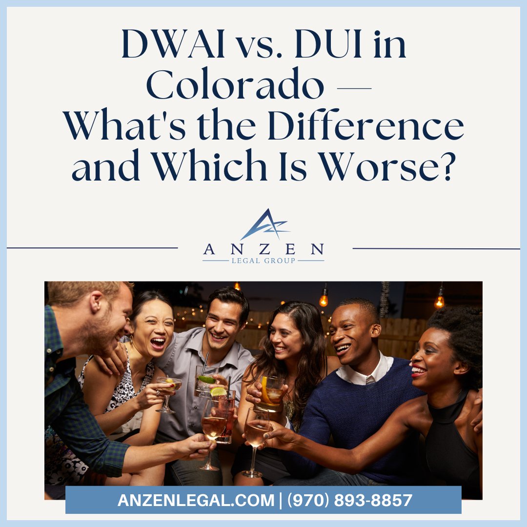 AnzenLegal's tweet photo. Many people assume a DWAI and a DUI are the same offense, but Colorado law treats them differently.

Learn more about the differences between DWAI and DUI in Colorado: https://t.co/Dhf2Jp9XDr 

#ColoradoDUI #DWAI #CriminalDefense #DUILawyer #AnzenLegalGroup #ColoradoLaw https://t.co/ZqqU2rQupV