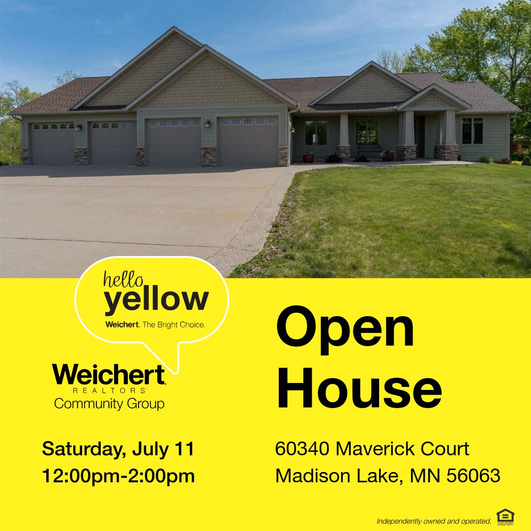 1057Rich's tweet photo. 🥳OPEN HOUSE this Saturday  @ 60340 Maverick Court on Lake Washington!  This one is a beauty😍!  For more details or a private showing, call or text Rich @ 507-381-0808. #lakelife #weichertworks #wesellmorebecausewedomore https://t.co/SRdFKizsyx