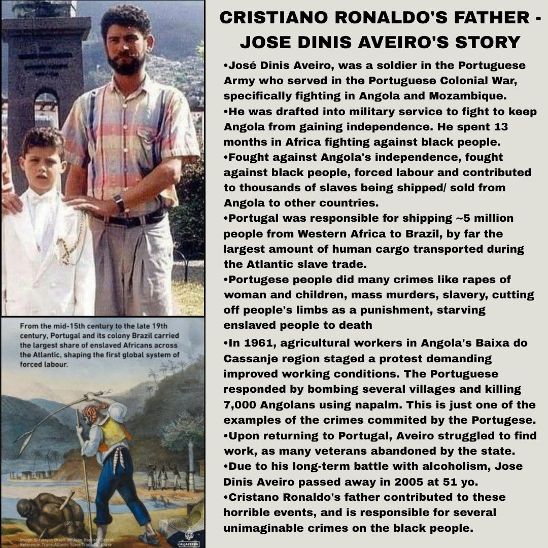 AdiiiFCB's tweet photo. Mother: Zionist
Father: Served in Portuguese Army during colonial era and genocided blacks
Son: Rapist

What a family. https://t.co/wG9vc4jSF6