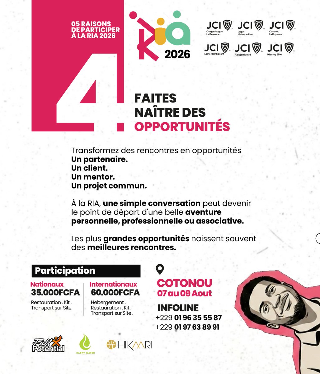 jci_la's tweet photo. 📅 Rendez-vous du 07 au 09 août 2026
📲 Préinscription : https://t.co/VjWtlYIYmi
📲 Validation : https://t.co/9wiOw0NQMY
📞 Infoline : 0197638991 | 0196355587 https://t.co/vZNKe8ppc5