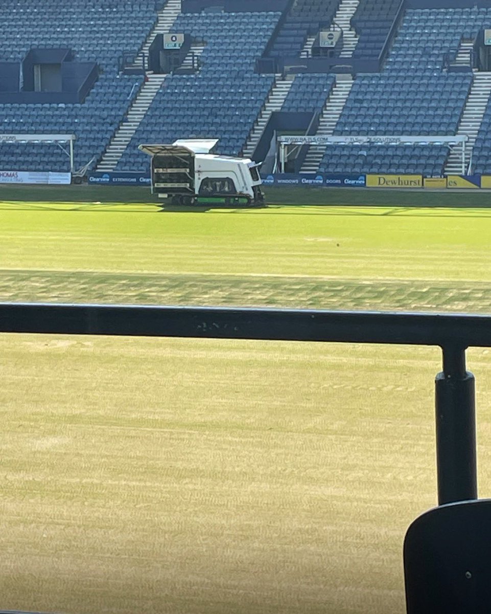 andyh61105275's tweet photo. Pitch stitching underway #pnefc https://t.co/vpEb9y2N0W