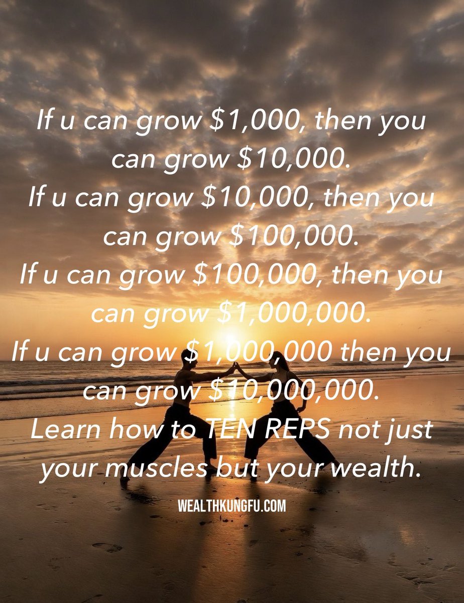WealthKungFu's tweet photo. Read all about the power of #TenReps @tenrepsauthor
Do the unthinkable.
Books at: https://t.co/1V2jVIPnVn
#howtoberich #saving #investing #compounding https://t.co/tmUwEMFIQE