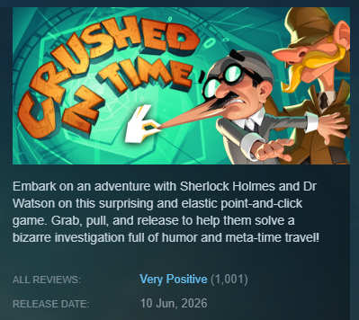 DrawMeAPixel's tweet photo. Crushed In Time?

- 1 month
- 1000 Reviews
- 90% positive
- Countless schboings
- 1 huge THANK YOU ❤️

#indiegame #Steam https://t.co/cM6TJWtPeC