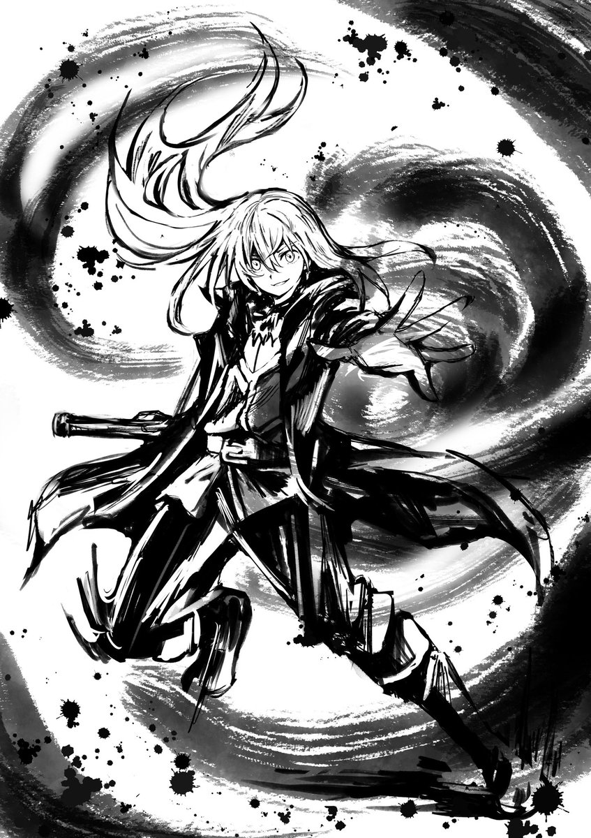 emu7011's tweet photo. 墨絵風リムル https://t.co/ChydPFi6FP
