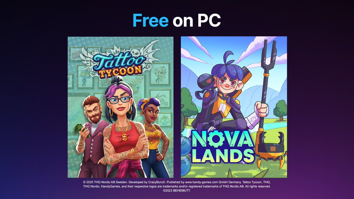 EpicGames's tweet photo. Current mood: getting this virtual bread
Get Tattoo Tycoon and Nova Lands for FREE until July 16. https://t.co/mqSSRozzVT @BEHEMUTT @handy_games https://t.co/QmviWnYXiS