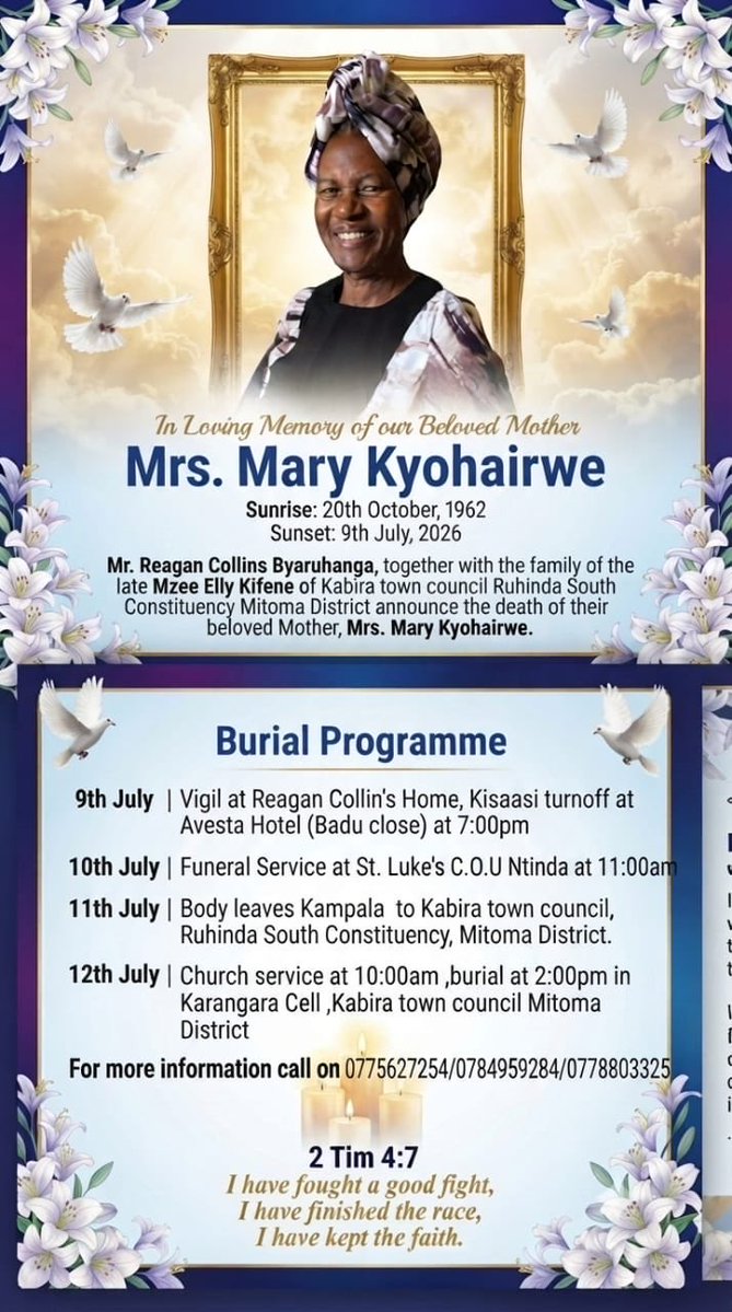 _ReaganC_B's tweet photo. I thought I was the strongest man there is in this world but my mum leaving me forever today afternoon has defeated me💔😭 God, accept mum’s spirit and Rest her soul in Eternal Peace and Perfect Glory🙏 https://t.co/lVvmVx5QRi