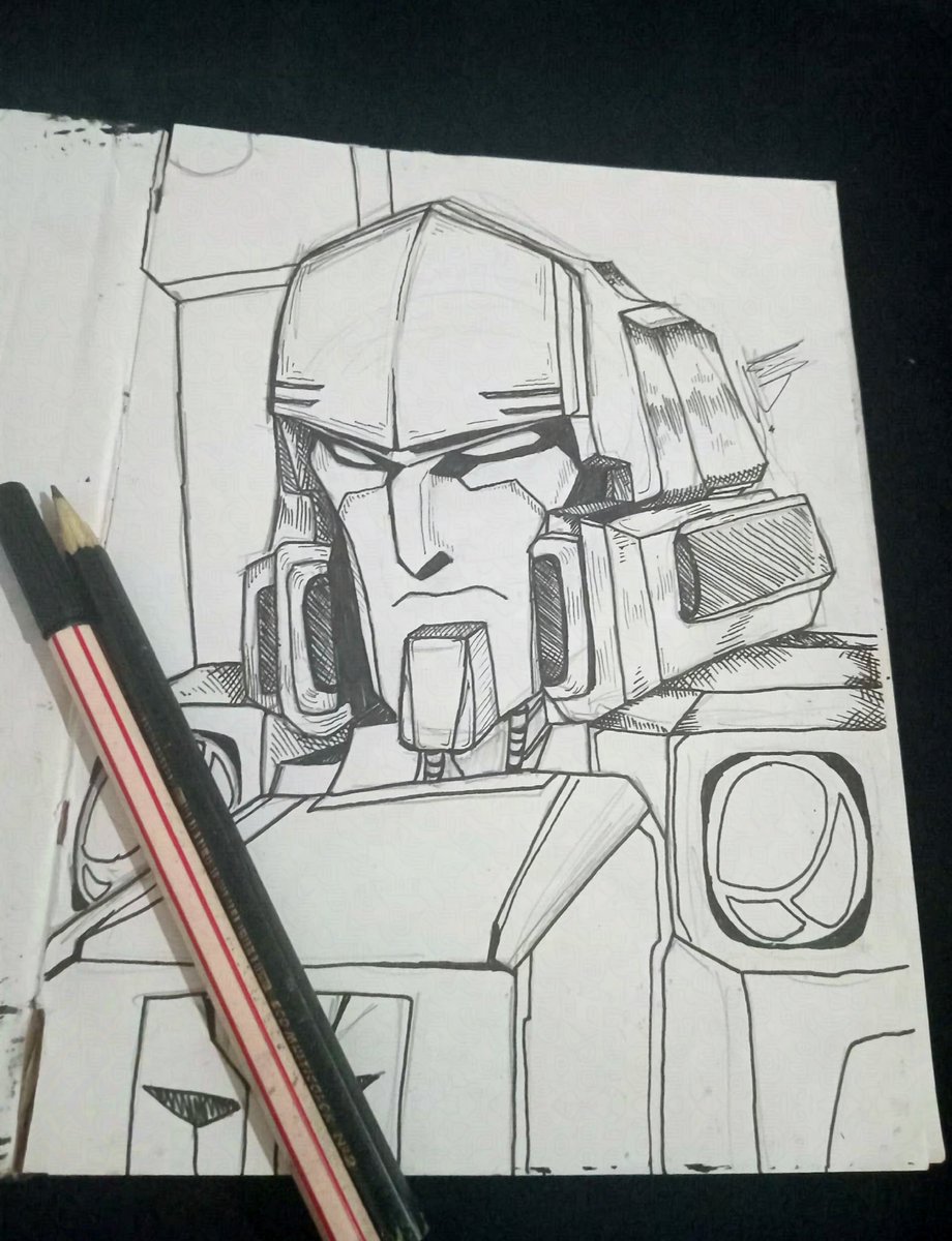 htppLIH's tweet photo. Traditional drawing! 
Of course, the first drawing I was going to post here would be of my Kim MEGATRON!! 💜

Hehehe i love him

#transformersidw #Megatron #transformersfanart https://t.co/4igX4SH06Z