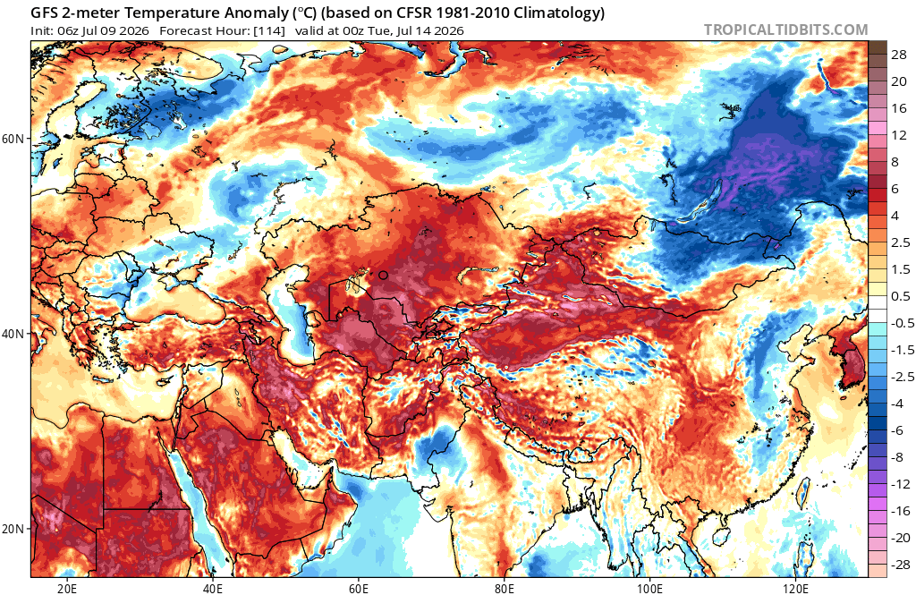 extremetemps's tweet photo. EXTRAORDINARY HEAT WAVE IN ASIA
Record heat never ends in Middle East
Minimums 35/40C at high elevations in Iran and Pakistan with world records at high elevations beaten continuosly
Next days record heat from Middle East to Japan through Central Asia
Records will be everywhere https://t.co/RpL6qeAX1q