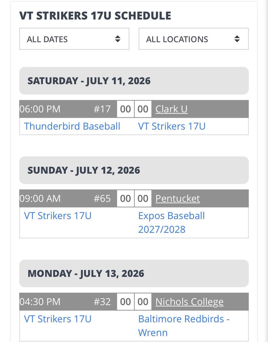 TomTrombley7's tweet photo. Here is my schedule for the Boston Classic showcase tournament this weekend. Very excited for the opportunity! 

@PBNewEngland @BUncommitted @CoastRecruits https://t.co/ZWETuPTu16